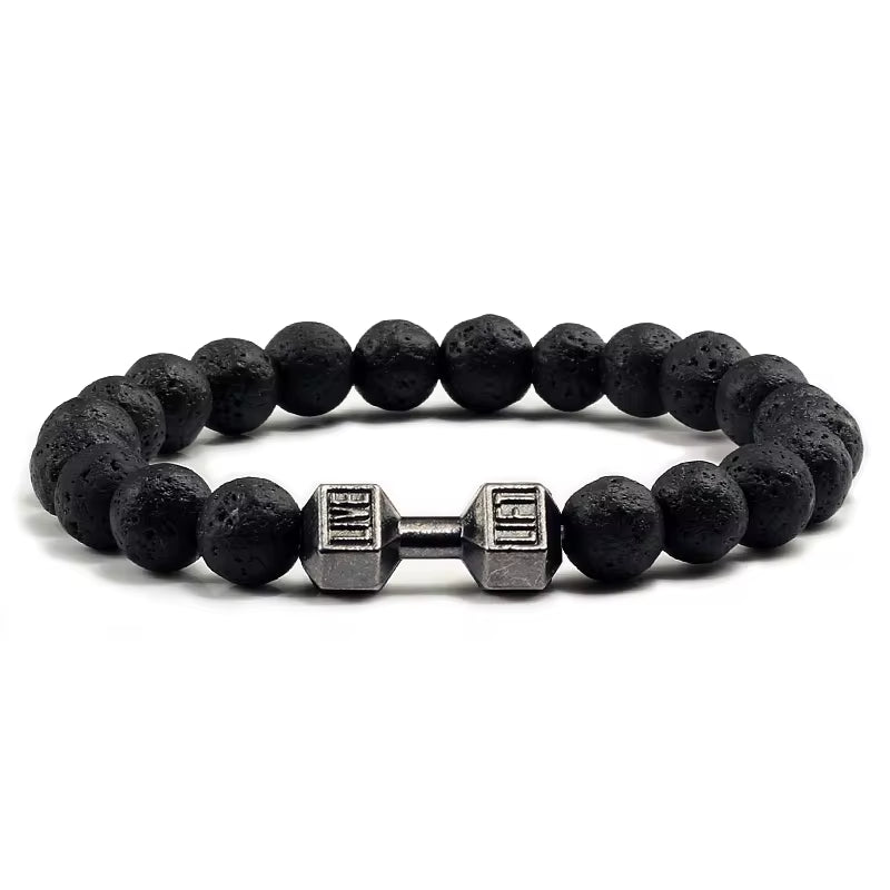 Volcanic Stone Dumbbell Bracelet